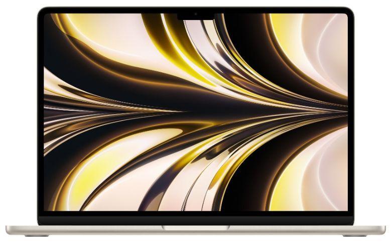 MacBook Air (2022) 13.6-inch - Apple M2 Chip: 8-Core CPU/8-Core GPU - 512GB - Starlight - 8GB RAM - Premium