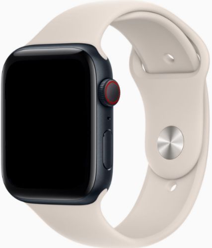 Apple Watch SE 1st Gen (2020) (GPS) - 32GB - 44mm - Space Grey Aluminum Case with Starlight Rubber Sport Band