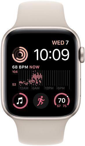 Apple  Watch SE 2nd Gen (2022) - 32GB - GPS - 40mm - Starlight - Aluminum - Starlight - Sport Band - Small/Medium Size - Rubber - Acceptable