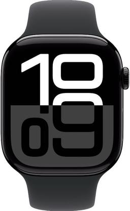 Apple Watch Series 10 (GPS) - 64GB - 42mm - Jet Black Aluminum Case with Black Rubber Sport Band - One Size