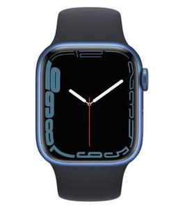 Apple Watch Series 7 (GPS) - 32GB - 41mm - Blue Aluminum Case with Midnight Textile Sport Band
