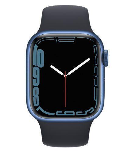 Apple Watch Series 7 (GPS) - 32GB - 41mm - Blue Aluminum Case with Midnight Textile Sport Band