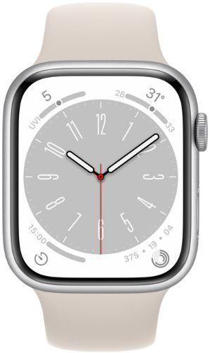 Apple  Watch Series 8 - 32GB - GPS - 41mm - Silver - Aluminum - Starlight - Sport Band - Rubber - Acceptable