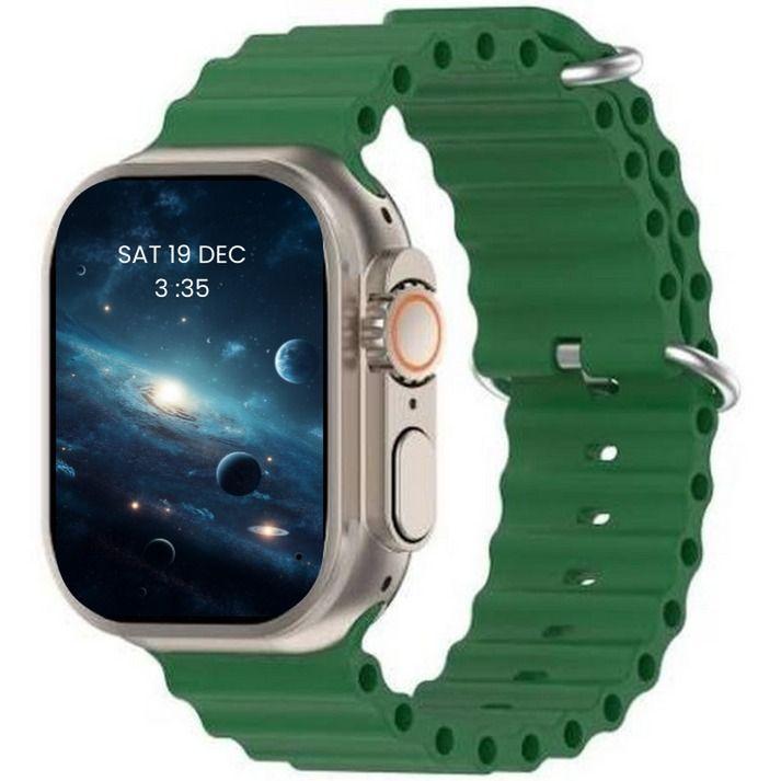 Apple  Watch Ultra 2 - 64GB - Cellular + GPS - 49mm - Titanium - Titanium - Green - Ocean Band - Medium Size - Rubber - Excellent
