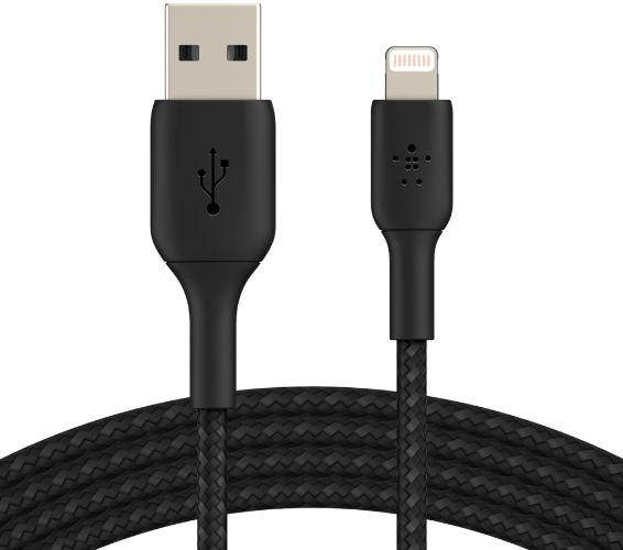 Belkin  BOOST↑CHARGE™ Braided USB-A to Lightning Cable - Black (15CM) - Brand New