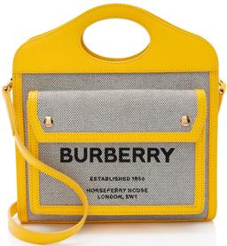 Burberry Canvas Horseferry Mini Pocket Tote