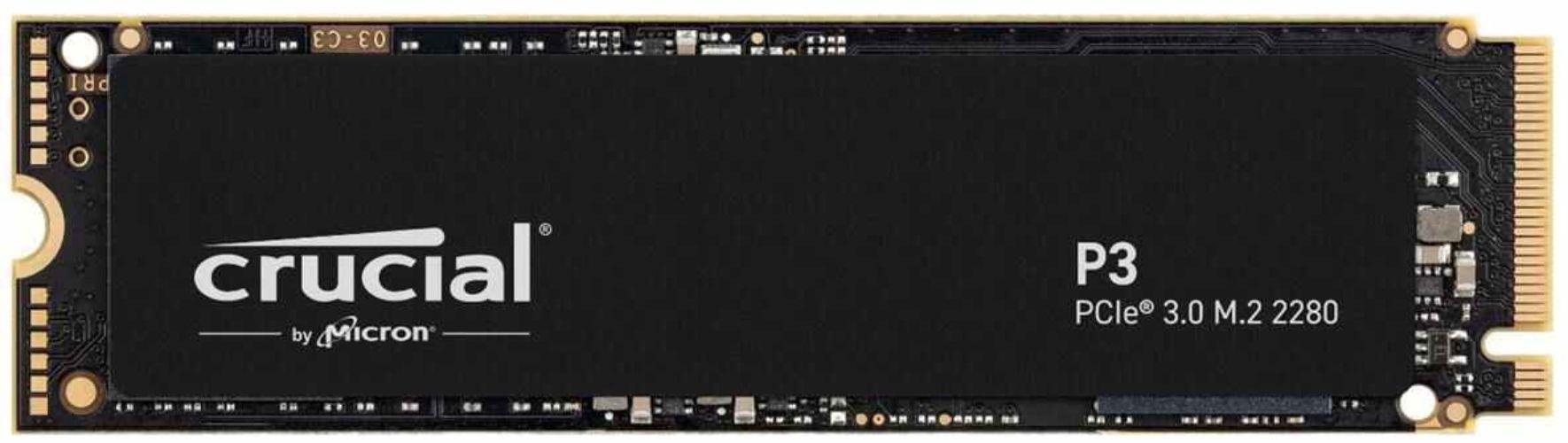 Crucial  P3 PCIe M.2 2280 SSD - 500GB - Black - Brand New