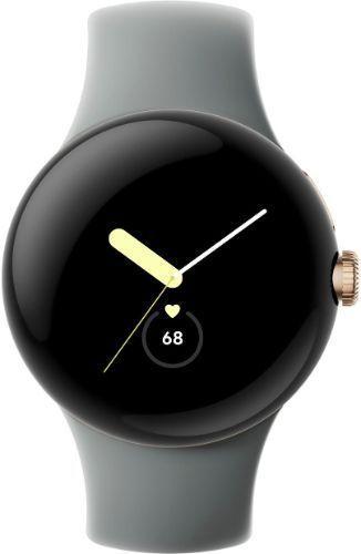 Google  Pixel Watch 1 - 32GB - Bluetooth - 30.4mm - Champagne Gold - Stainless Steel - Hazel - Active Band - Fluoroelastomer - Excellent