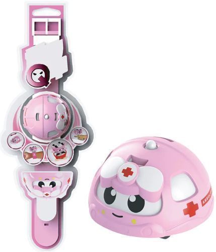 GYRO Chariot Rotating GYRO Toy & Cool Watch - Pink Ambulance