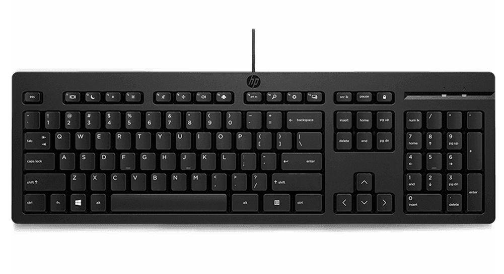 HP  125 266C9AA USB Wired Keyboard  - Black - Brand New