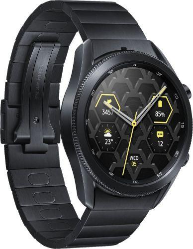 Samsung Galaxy Watch3 (Bluetooth + LTE) - 4GB - 45mm - Mystic Black Titanium Case with Black Leather Titanium Strap