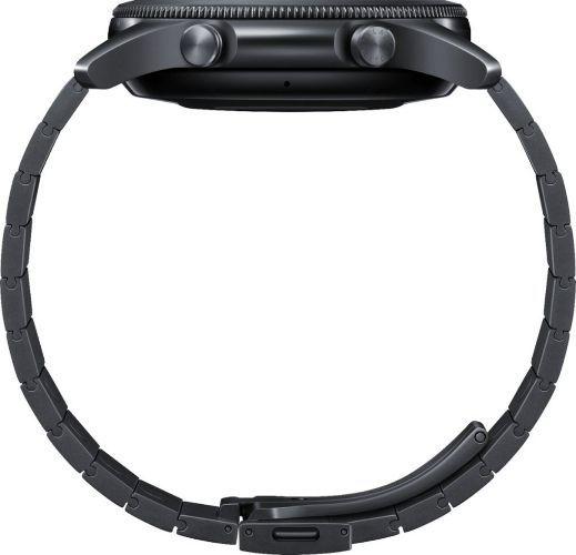 Samsung Galaxy Watch3 (Bluetooth + LTE) - 4GB - 45mm - Mystic Black Titanium Case with Black Leather Titanium Strap