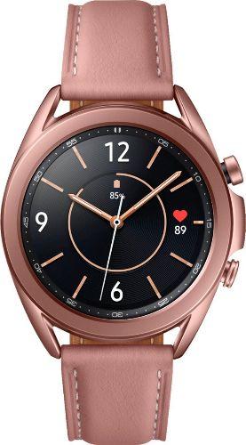 Samsung Galaxy Watch3 (Bluetooth) - 4GB - 41mm - Mystic Bronze Stainless Steel Case with Pink Stainless Steel Leather Strap