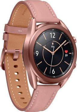 Samsung Galaxy Watch3 (Bluetooth) - 4GB - 41mm - Mystic Bronze Stainless Steel Case with Pink Stainless Steel Leather Strap