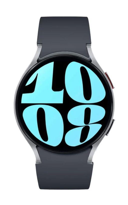 Samsung  Galaxy Watch6 - 16GB - Bluetooth - 43mm - Silver - Aluminum - Black - Sports Band - Fluoroelastomer - Excellent