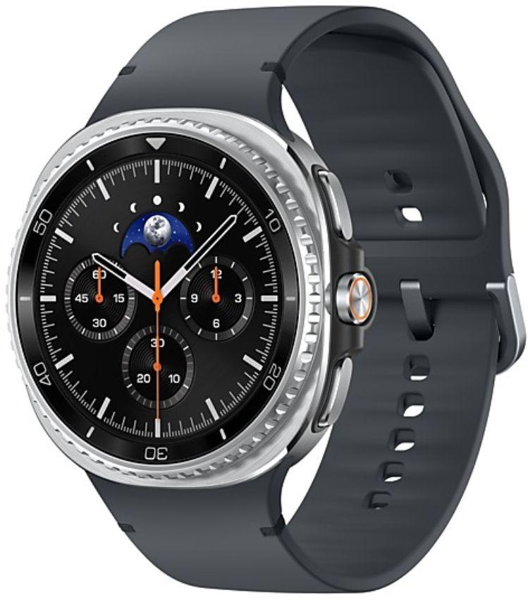 Galaxy Watch8 (Bluetooth) - 32GB - 44mm - Black Classic (Stainless Steel) Case with Graphite Silicone Sport Band - Small/Medium Size
