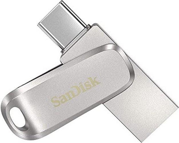SanDisk  Ultra Dual Drive Luxe USB Type-C Flash Drive - 32GB - Silver - Brand New