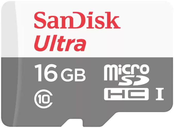SanDisk  Ultra microSDHC/SDXC UHS-I Card (Up to 80MB/s) - 32GB - White - Brand New