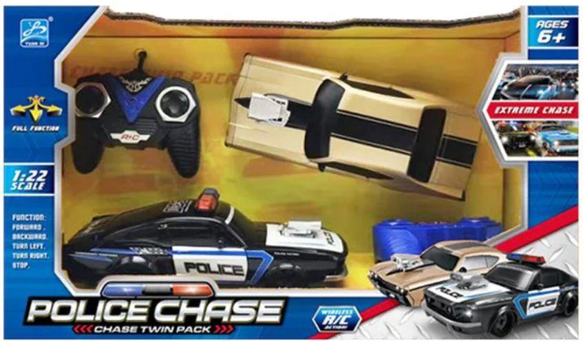 Yuandi Polica Chase RC Cars (Twin Car Pack) - Brand New - Black & Gold