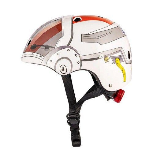 LIDS Children's Bicycle & Scooter Helmet with Flashing Safety Lights - Major Tom Style